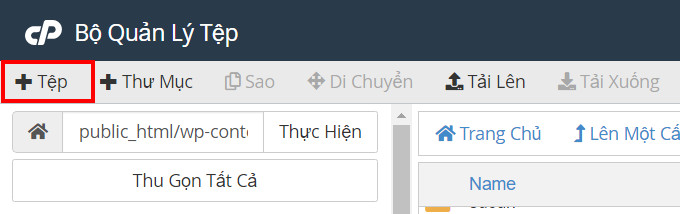 Bảo mật Website WordPress hiệu quả bằng các phương pháp tốt nhất 82 Bấm vào thêm tệp mới